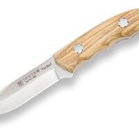 CUCHILLO BUSHCRAFT "JOKER TECKEL" ENTERIZO CON CACHAS MADERA DE OLIVO Y HOJA DE 9,5 CM