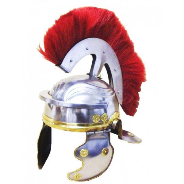 CASCO DE CENTURIÓN ROMANO CON CRESTA ROJA