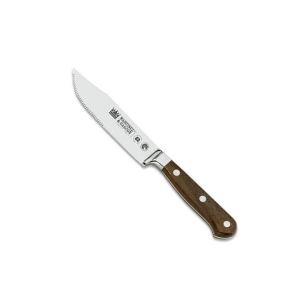 CUCHILLO CHURRASCO, MANGO MADERA PRENSADA (13CM)