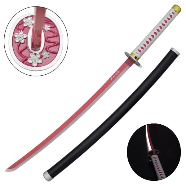 KATANA DE KANAO TSUYURI, HOJA DE ACERO Y LUZ LED, DEMON SLAYER