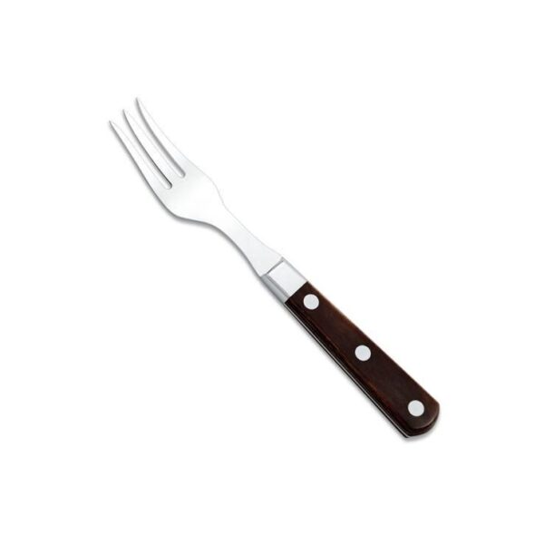 TENEDOR CHURRASCO, MANGO MADERA PRENSADA (10CM)